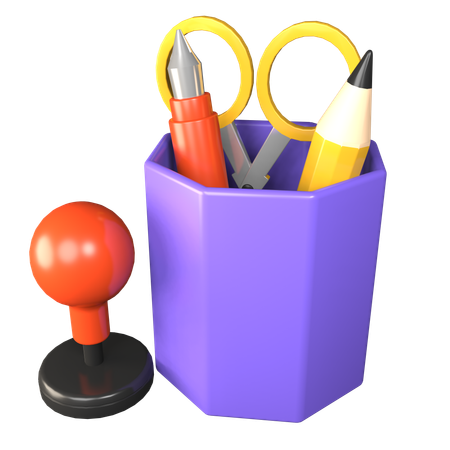Pencil Case  3D Icon