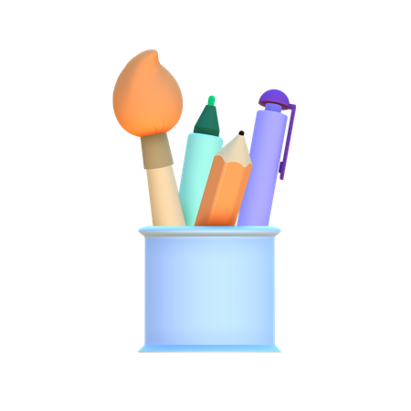 Pencil Case  3D Illustration