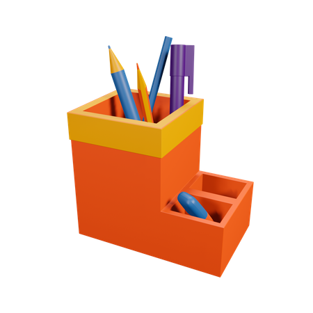 Pencil Case 3D Illustration