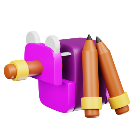 Pencil Case with Stationery  3D Icon