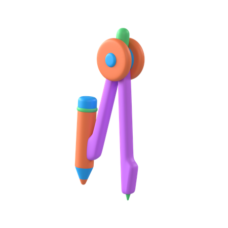 Pencil Compass  3D Icon