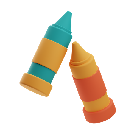 Pencil Crayons  3D Icon
