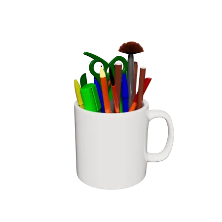 Pencil Cup  3D Icon