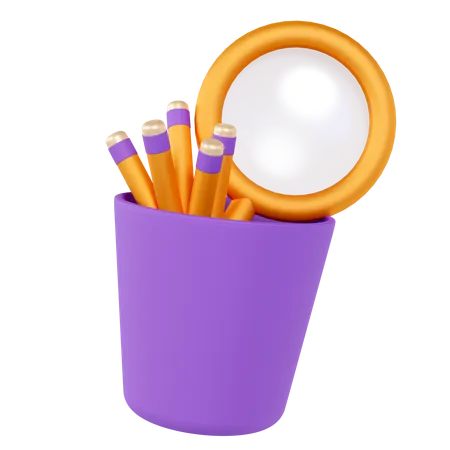 Pencil Cup  3D Icon