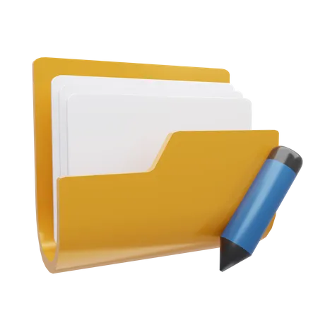 Pencil Folder  3D Icon