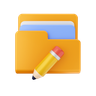 pencil folder 3d logos