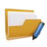 pencil folder 3d logo