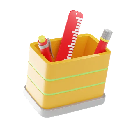 Pencil Holder 3 D Icon And Illustration 3D Icon