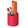 3d pencil-holder logo