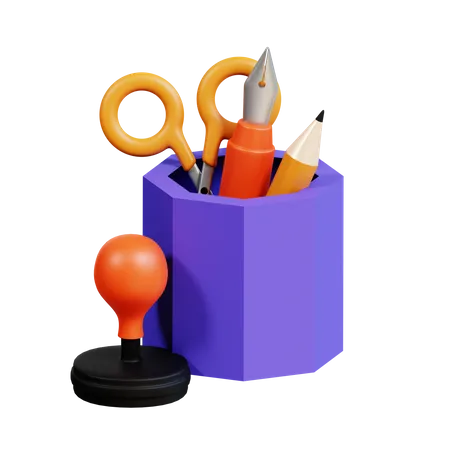 Pencil Holder  3D Icon