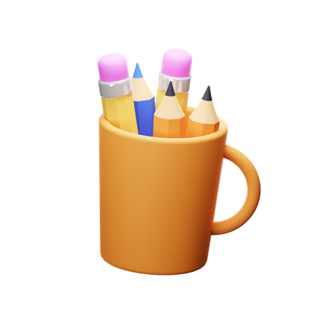 Pencil Holder  3D Icon