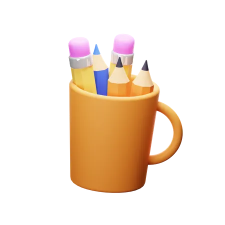 Pencil Holder  3D Icon