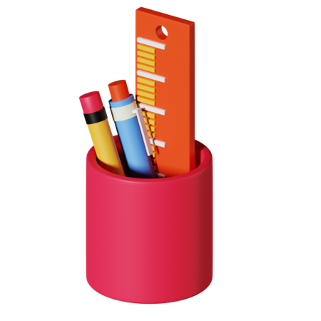 Pencil holder  3D Illustration