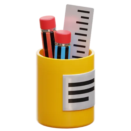 Pencil Holder  3D Illustration