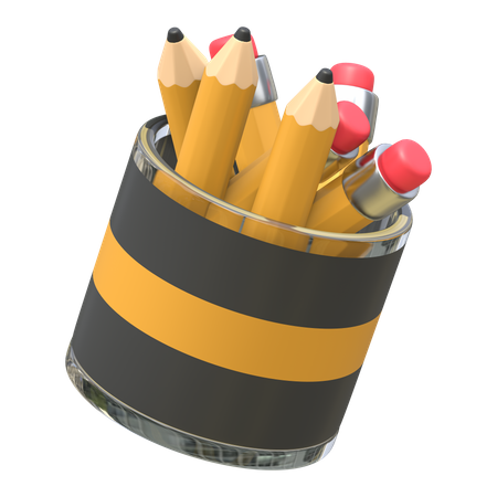 Pencil Holder 3D Icon