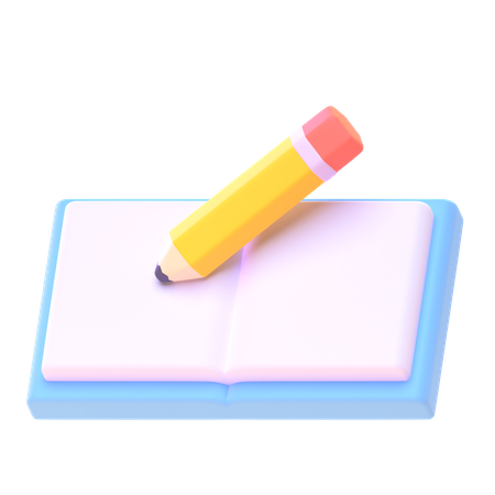 Pencil Notebook  3D Icon