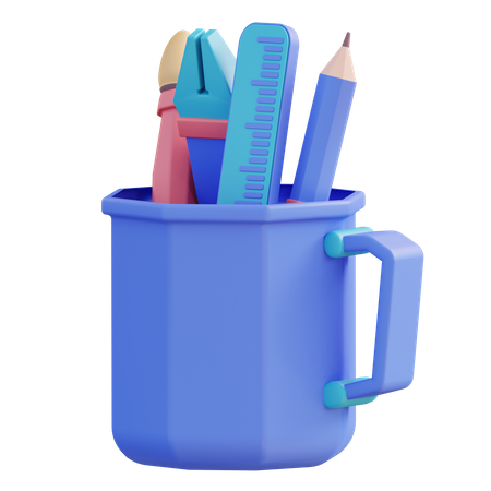 Pencil Pot  3D Icon