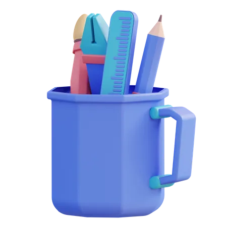 Pencil Pot  3D Icon