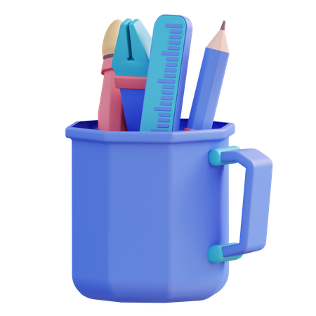 Pencil Pot 3D Icon