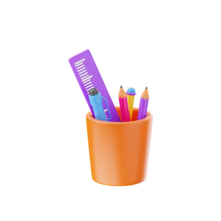 Pencil Pot  3D Icon