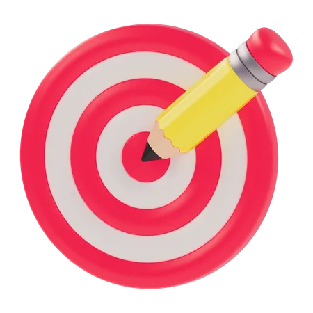 Pencil Target  3D Icon