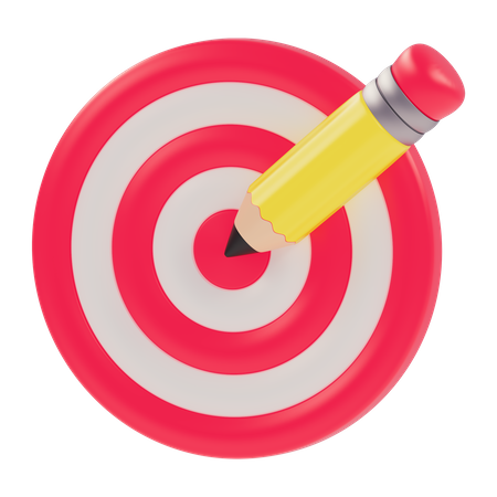 Pencil Target  3D Icon