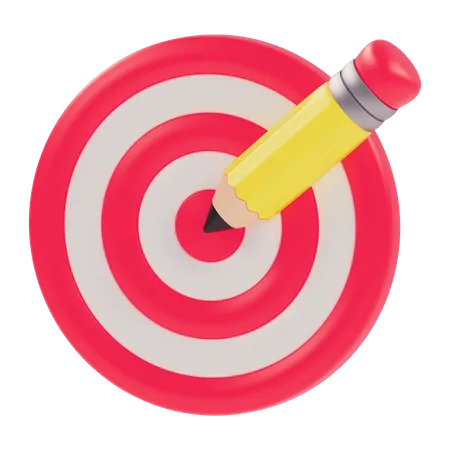 Pencil Target  3D Icon
