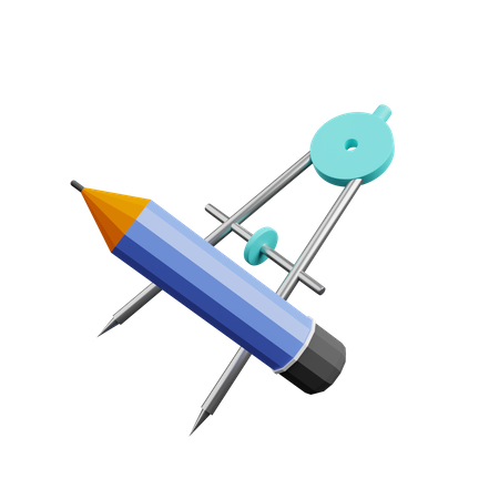 Pencil With Divider  3D Illustration