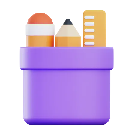 Pencile Case  3D Icon