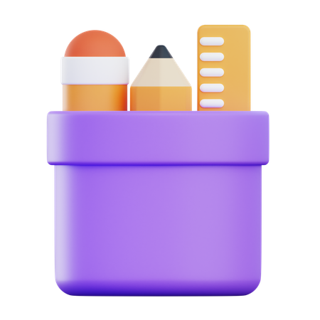 Pencile Case  3D Icon