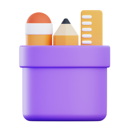 Pencile Case  3D Icon