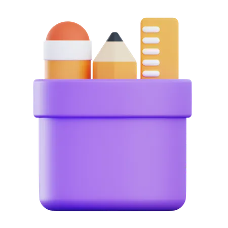 Pencile Case  3D Icon