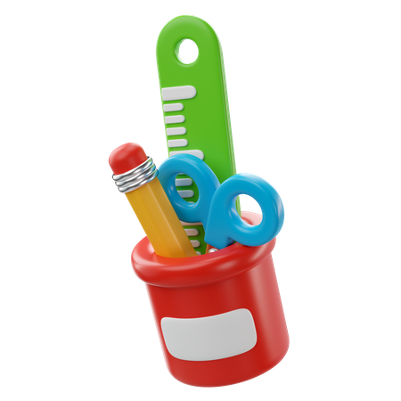 Pencils Cup  3D Icon