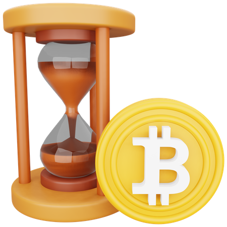 Bitcoin pendente  3D Icon