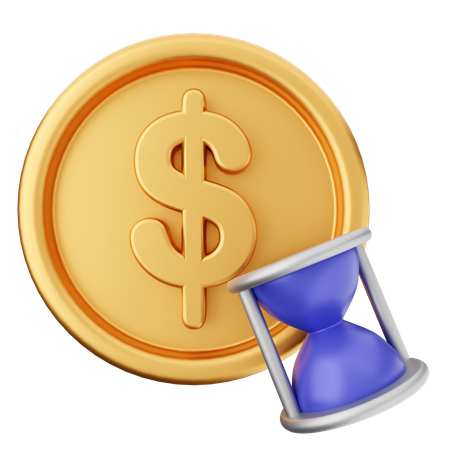 Dinheiro pendente dólar  3D Icon
