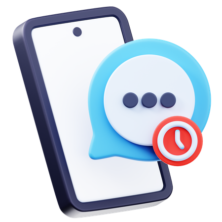 보류 중인 메시지  3D Icon