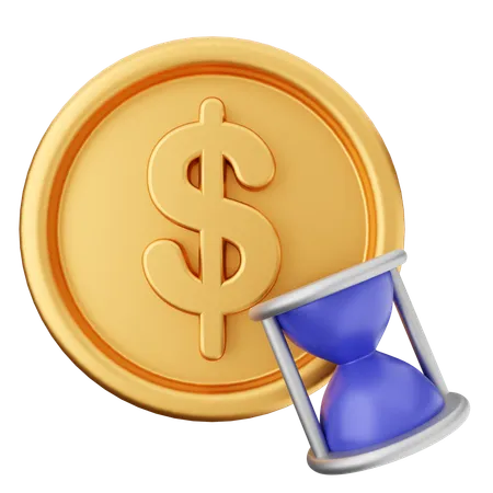 Pending Money Dollar  3D Icon