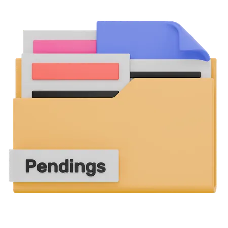 Pendings Folder  3D Icon