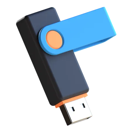 Flash drive  3D Illustration