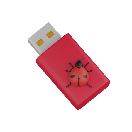 Pendrive Virus 3D Icon