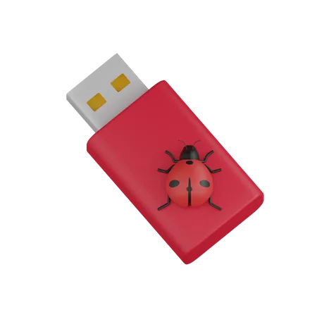 Pendrive Virus 3D Icon
