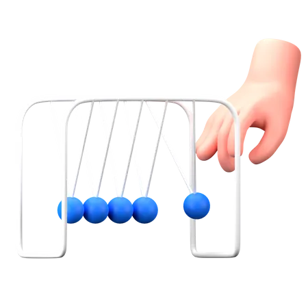 Pendulum Newton Cradle  3D Icon