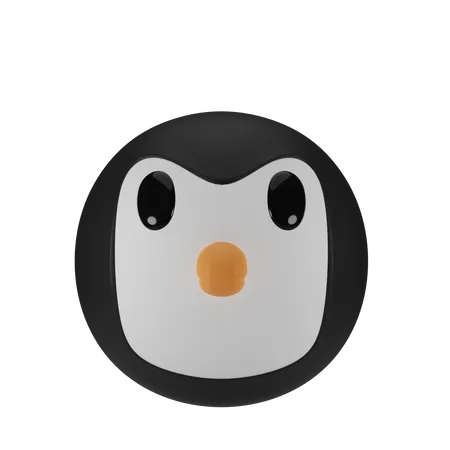 Penguin 3 D Animal Head Emoji 3D Icon
