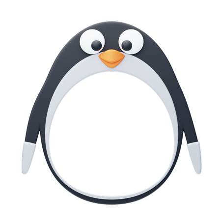 Penguin Shape Animal Frame  3D Icon