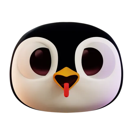 Penguin Sticking Out Its Tongue Emoji  3D Icon