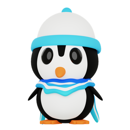 Pinguine tragen Schals  3D Icon