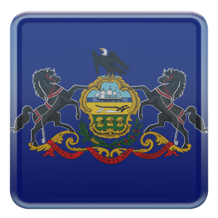 Pennsylvania Flag  3D Illustration