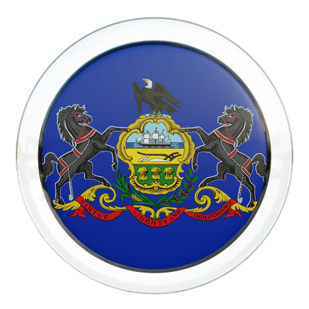 Pennsylvania Flag  3D Illustration