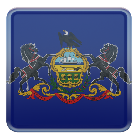 Pennsylvania-Flagge  3D Flag