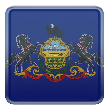 Pennsylvania Square Flag  3D Icon